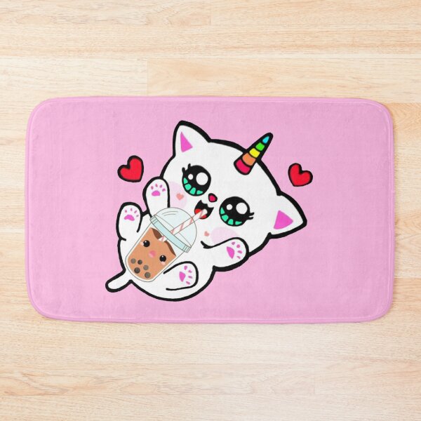 Item preview, Cat Drinking Boba Milk designed and sold by NineOneOne.