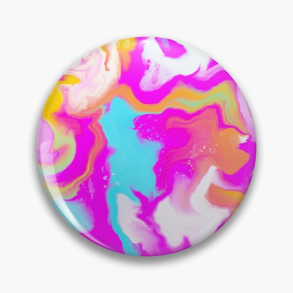 Item preview, Groovy swirls - hot pink, aqua, yellow colorful marbled pattern designed and sold by thephoenixsoul.
