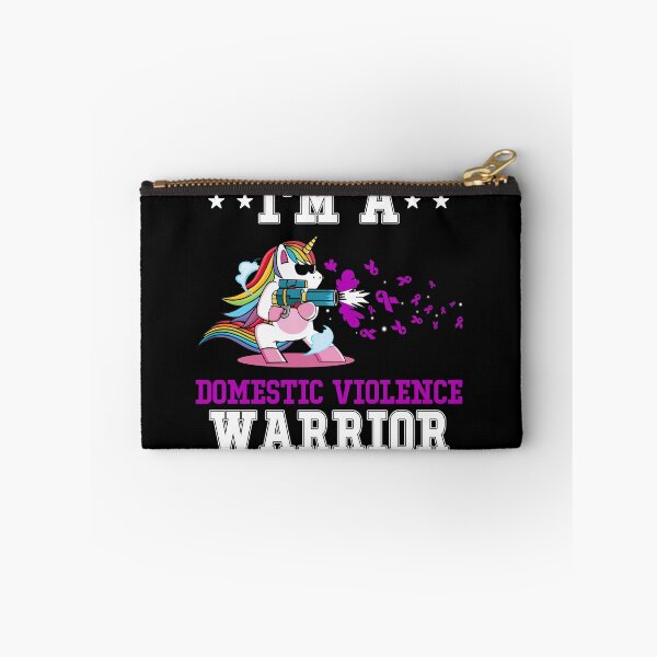 Item preview, Funny Unicorn I'm A Domestic Violence Warrior designed and sold by heppenp.
