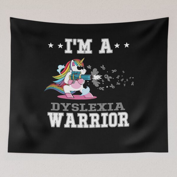 Item preview, Funny Unicorn I'm A Dyslexia Warrior designed and sold by heppenp.
