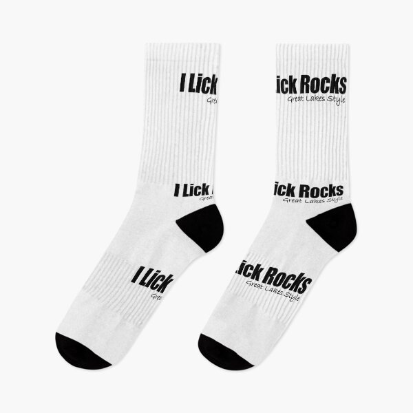 Item preview, I lick Rocks Great Lakes style in black designed and sold by TooCoolUnicorn.