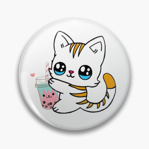 Item preview, Cat Drinking Boba Milk designed and sold by NineOneOne.