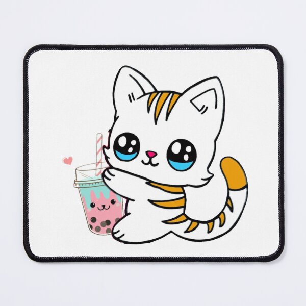 Item preview, Cat Drinking Boba Milk designed and sold by NineOneOne.
