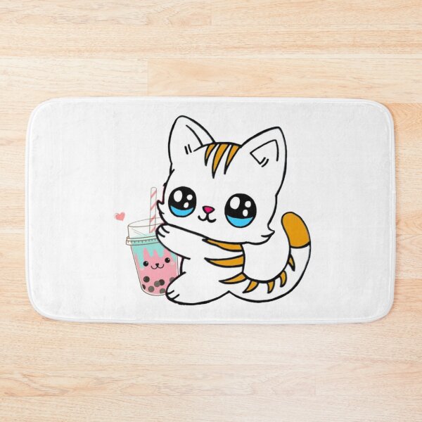 Item preview, Cat Drinking Boba Milk designed and sold by NineOneOne.