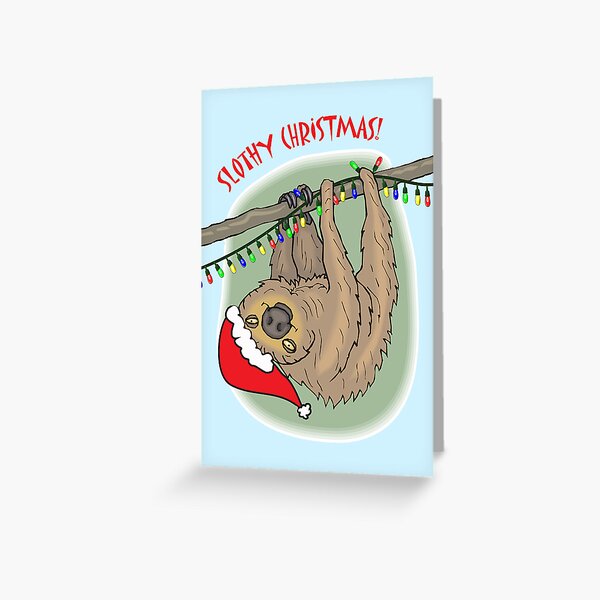 I'm Dreaming of a Pink Christmas Greeting Card by Tiny Sloth