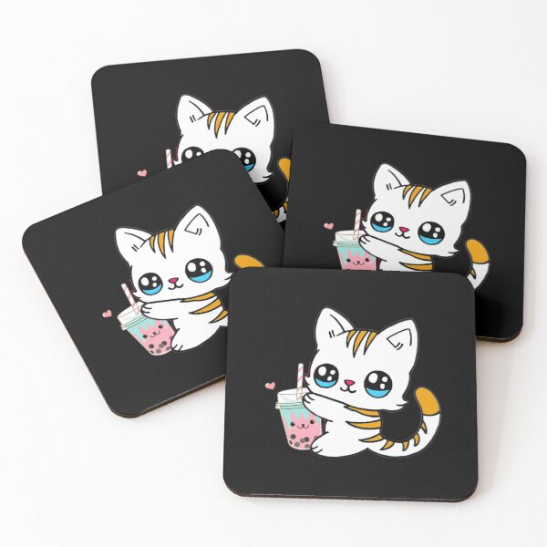 Item preview, Cat Drinking Boba Milk designed and sold by NineOneOne.