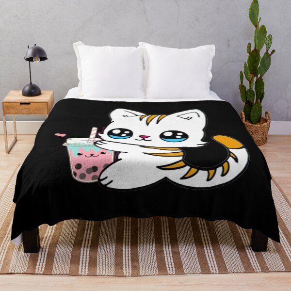 Item preview, Cat Drinking Boba Milk designed and sold by NineOneOne.