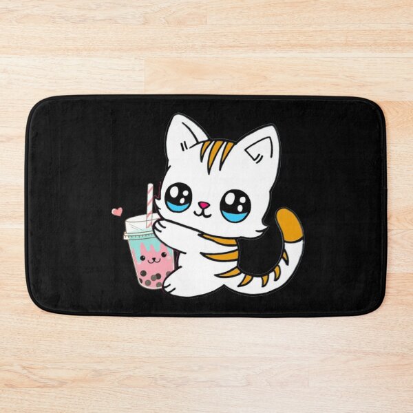 Item preview, Cat Drinking Boba Milk designed and sold by NineOneOne.