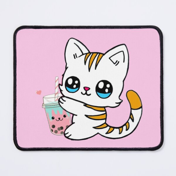 Item preview, Cat Drinking Boba Milk designed and sold by NineOneOne.