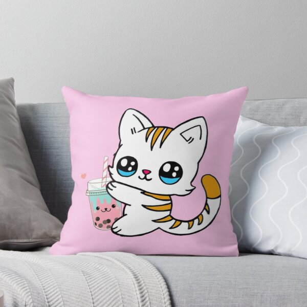 Item preview, Cat Drinking Boba Milk designed and sold by NineOneOne.