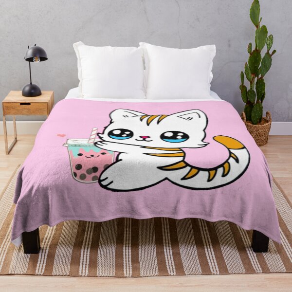 Item preview, Cat Drinking Boba Milk designed and sold by NineOneOne.