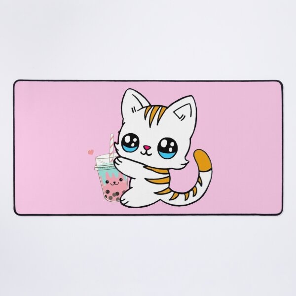 Item preview, Cat Drinking Boba Milk designed and sold by NineOneOne.