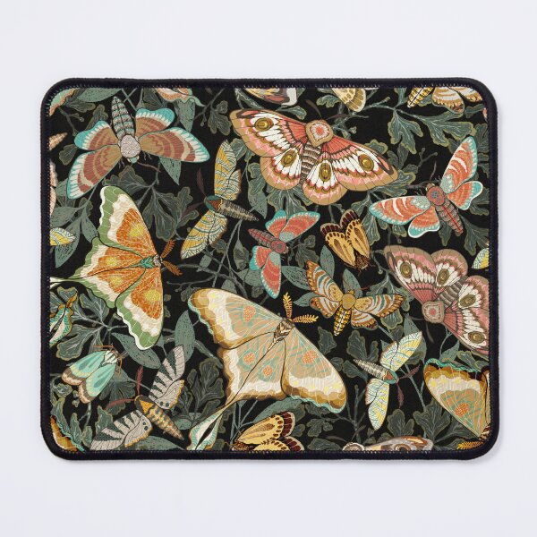 Item preview, Butterflies and Moths on a black foliage background, larger scale designed and sold by Silver Steer Design.