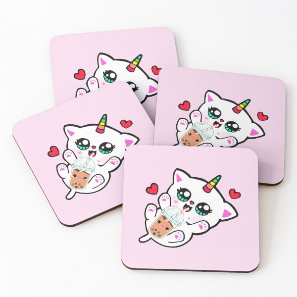 Item preview, Cat Drinking Boba Milk designed and sold by NineOneOne.