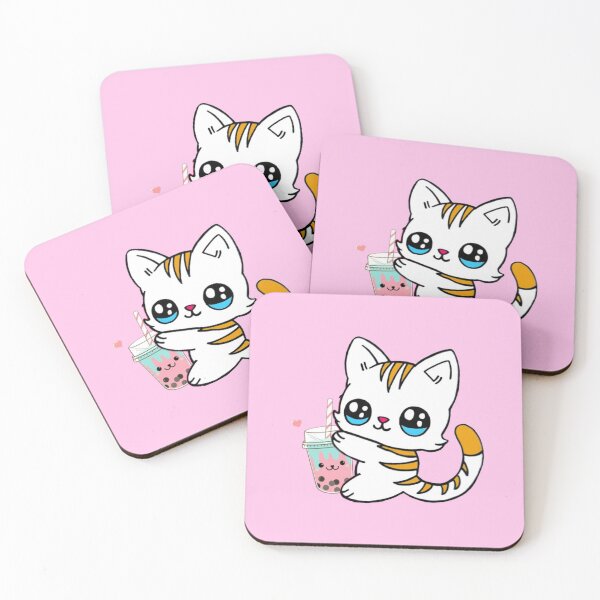 Item preview, Cat Drinking Boba Milk designed and sold by NineOneOne.