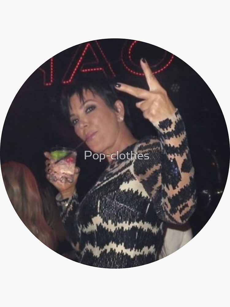 Aperçu 3 sur 3. Sticker avec l'œuvre Kris Jenner créée et vendue par Pop-clothes.