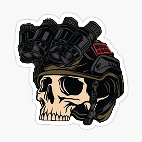 Tactical Chad, skull head, spy hat, for those who are fond of the army and its equipment Sticker