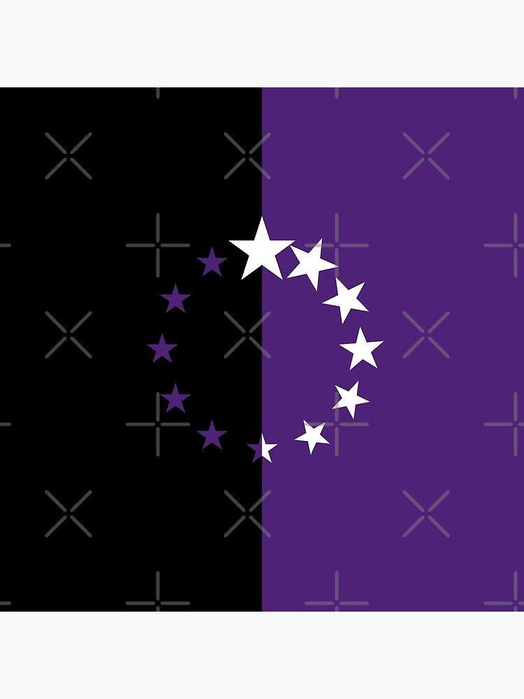 "Half purlpe Half white 12 growing stars purple to white" Poster for