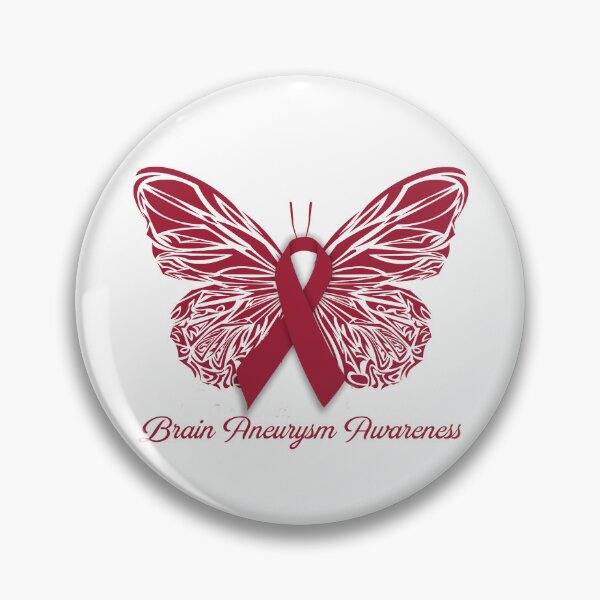 Item preview, Butterfly Burgrundy ribbon Brain Aneurysm Awareness designed and sold by DavePozeyStore.