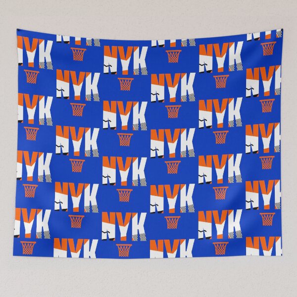 Item preview, NY Retro Basketball Art Blue designed and sold by concordbred.