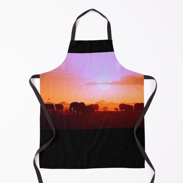 Item preview, HAND PAINTED ELEPHANT HERD SUNSET designed and sold by THE AMERICAN TEEVANGELIST.
