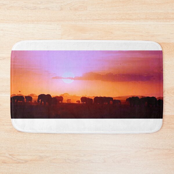 Item preview, HAND PAINTED ELEPHANT HERD SUNSET designed and sold by THE AMERICAN TEEVANGELIST.