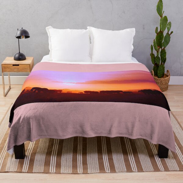 Item preview, HAND PAINTED ELEPHANT HERD SUNSET designed and sold by THE AMERICAN TEEVANGELIST.