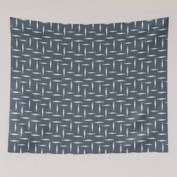 Item preview, Sardines Perpendicular - Navy designed and sold by HB Loves Crafts.