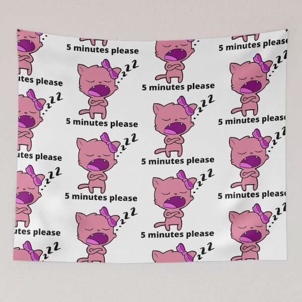 Item preview, Sleepy cat. Wait 5 minutes please. Sleeping cat. Lazy Cat needs 5 minutes to wake up. designed and sold by EMIPRINCESS.