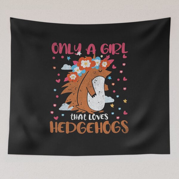 Item preview, Only a Girl Who Loves Hedgehog T-shirt - hedgehog lover designed and sold by podekom.