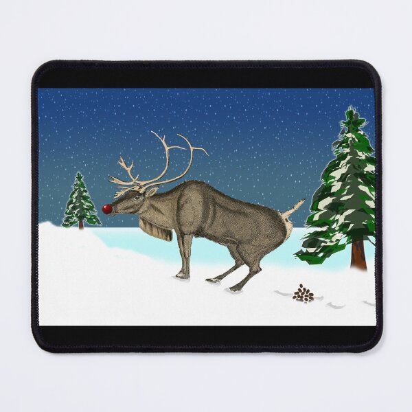 Item preview, Funny Belated Christmas Deer Pooping in the Snow designed and sold by ShoaffBallanger.