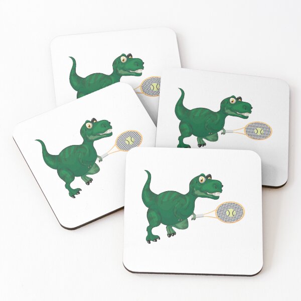 Item preview, Dinosaur Playing Tennis ,Funny Good Dinosaur Tennis Lovers Cool Green Design designed and sold by pedrored369.