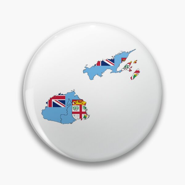 Item preview, Map of Fiji Islands with Flag designed and sold by SonaGold.