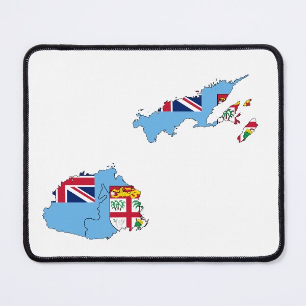 Item preview, Map of Fiji Islands with Flag designed and sold by SonaGold.