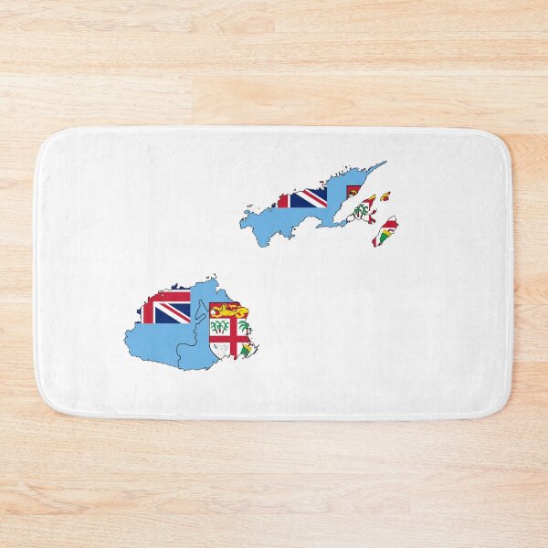 Item preview, Map of Fiji Islands with Flag designed and sold by SonaGold.