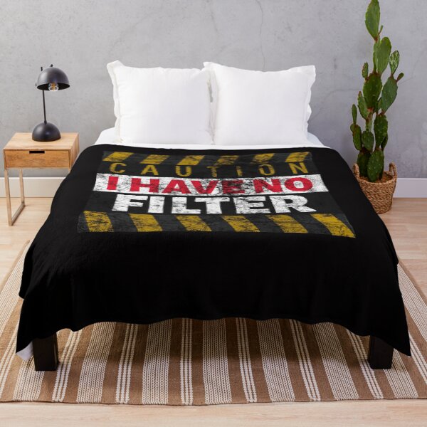 Item preview, Caution I Have No Filter | Funny Distressed Warning Sign designed and sold by JakesRWild.