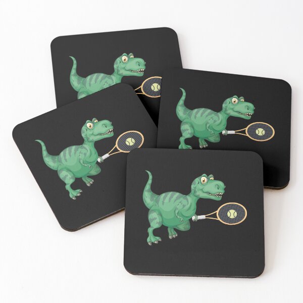 Item preview, Dinosaur Playing Tennis ,Funny Good Dinosaur Tennis Lovers Green Design designed and sold by pedrored369.