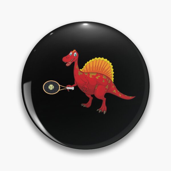 Item preview, Dinosaur Playing Tennis ,Funny Good Dinosaur Tennis Lovers Red Design designed and sold by pedrored369.