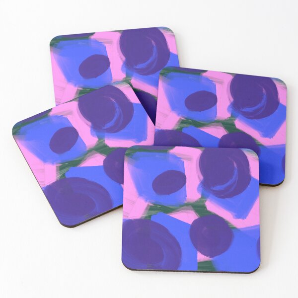 Item preview, Pink & Blue Painted Shapes designed and sold by DesignsByJaycee.