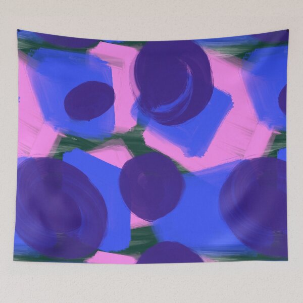 Item preview, Pink & Blue Painted Shapes designed and sold by DesignsByJaycee.
