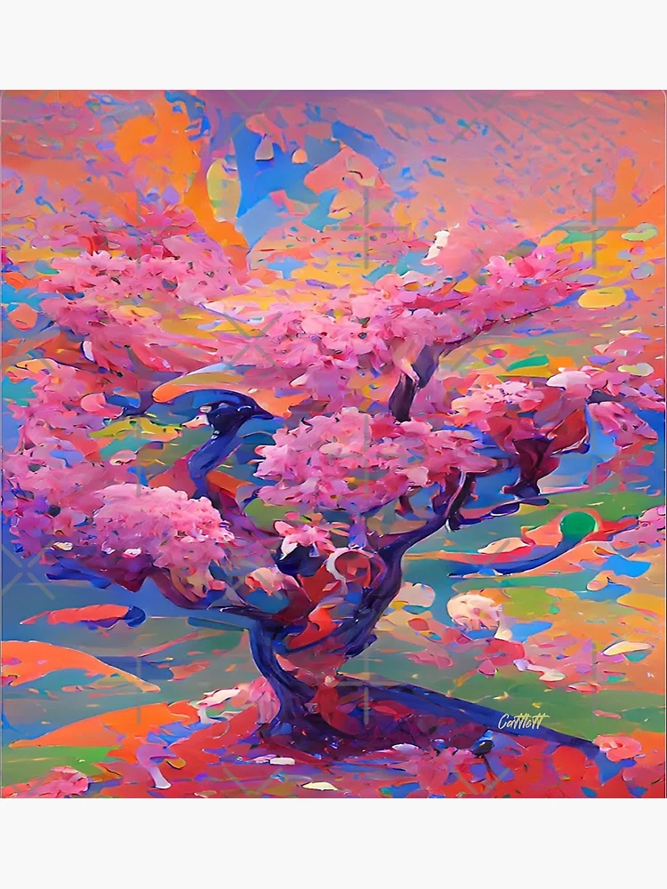 Abstract Art - Abstract - Impressionism -Modern Art - Japan - Cherry Tree |  Poster