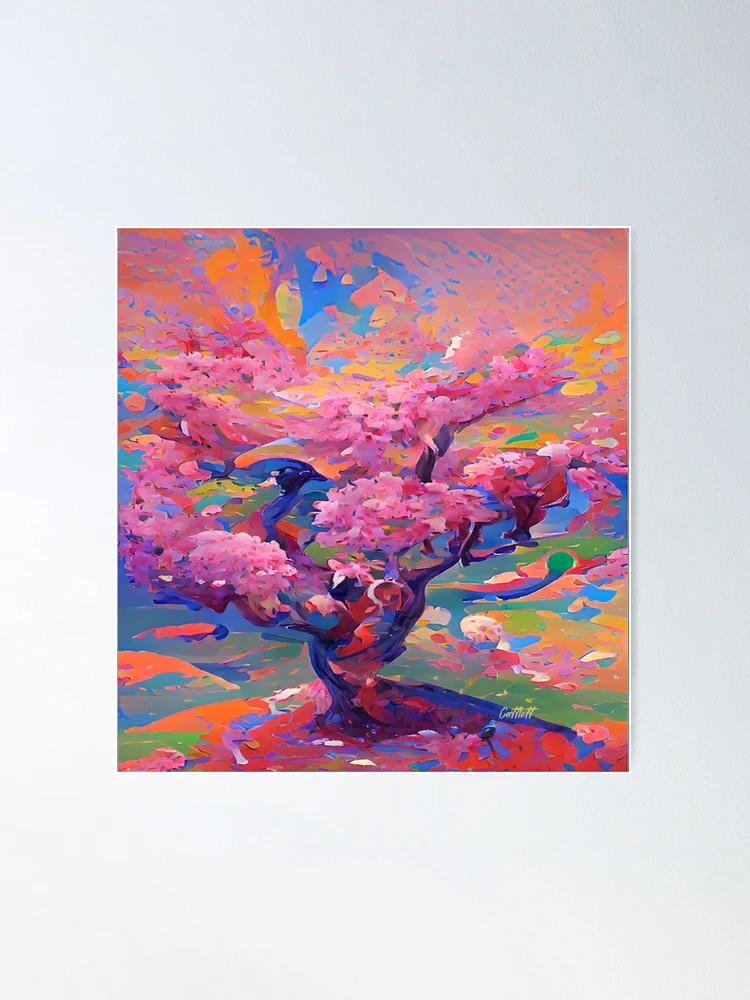 Abstract Art - Abstract - Impressionism -Modern Art - Japan - Cherry Tree |  Poster