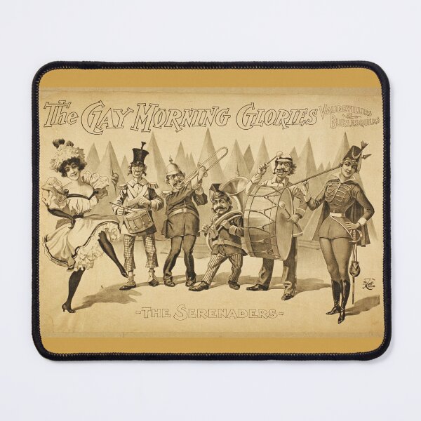 Item preview, Vintage 1898 The Gay Morning Glories Vaudevillers & Burlesquers The Serenaders Poster designed and sold by Relics Of The Day.