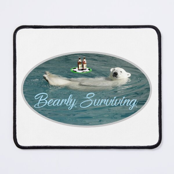 Item preview, Bearly Surviving Polar Bear designed and sold by ladytarleton.