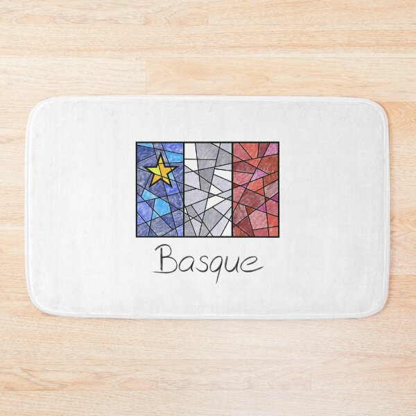 Item preview, Acadian Flag pastel mosaic Basque - Drapeau acadien mosaïque pastel vitrail Basque designed and sold by ColoursOfFrance.
