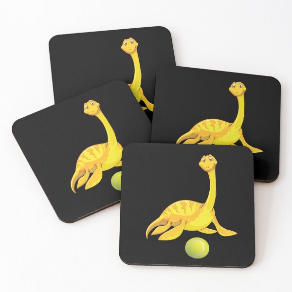 Item preview, Dinosaur Playing Tennis ,Funny Good Dinosaur Tennis Lovers Yellow Cute Dinosaur Art designed and sold by pedrored369.