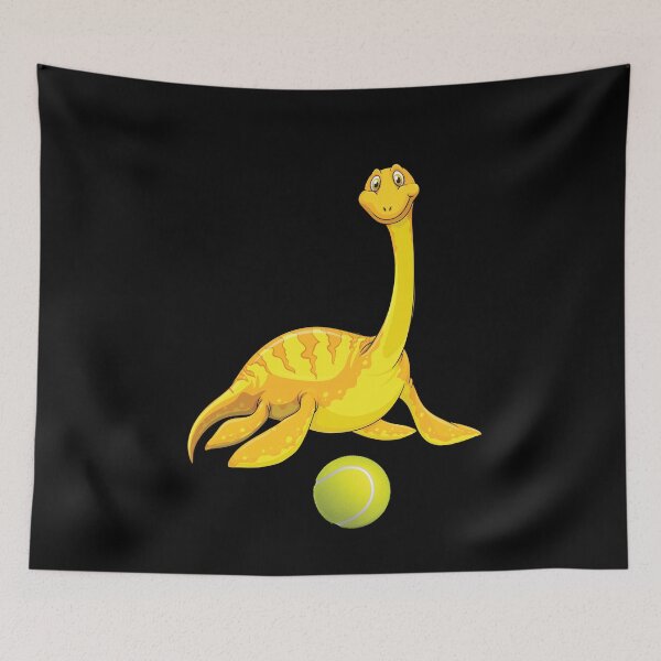 Artikelvorschau, Dinosaurier, der Tennis spielt, lustige gute Dinosaurier-Tennis-Liebhaber-Gelb-nette Dinosaurier-Kunst entworfen und verkauft von pedrored369.
