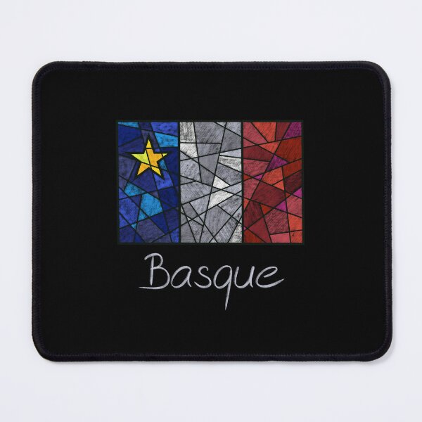 Item preview, Acadian Flag pastel mosaic Basque - Drapeau acadien mosaïque pastel vitrail Basque designed and sold by ColoursOfFrance.