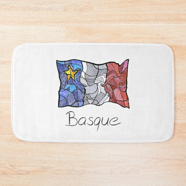 Item preview, Acadian Flag pastel liquid mosaic Basque  - Drapeau acadien mosaïque liquide pastel vitrail Basque designed and sold by ColoursOfFrance.