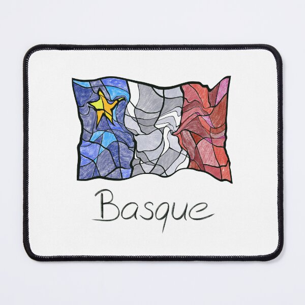 Item preview, Acadian Flag pastel liquid mosaic Basque - Drapeau acadien mosaïque liquide pastel vitrail Basque designed and sold by ColoursOfFrance.